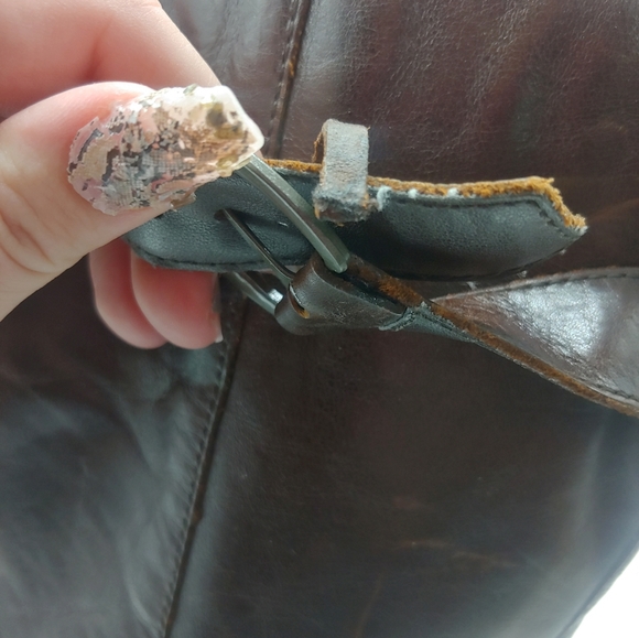 Leather Brown knee high boots 9.5